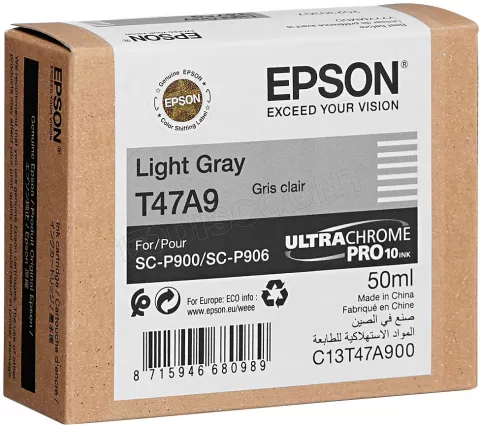 Photo de Cartouche d'encre Epson UltraChrome Pro 10 T47A9 (Gris Clair)