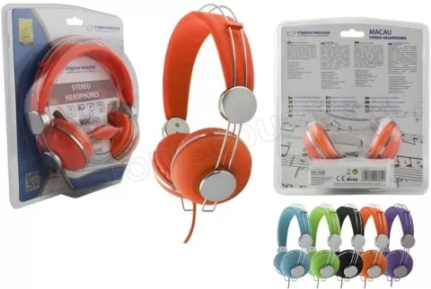 Photo de Casque Esperanza Macau EH149V avec Contrôle du Volume (Orange)