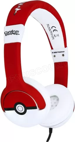 Photo de Casque filaire pour enfant OTL Pokémon Pokeball (Rouge)