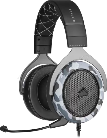 Photo de Casque Gamer filaire Corsair HS60 Haptic (Noir/Gris)