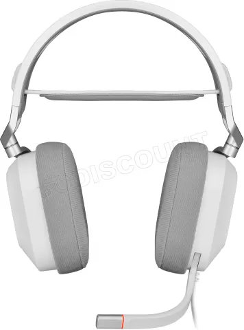 Photo de Casque Gamer filaire Corsair HS80 RGB (Blanc)