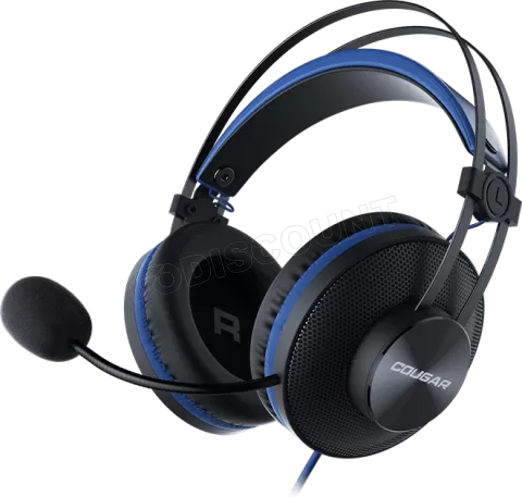 Photo de Casque Gamer filaire Cougar Immersa Essential (Noir/Bleu)