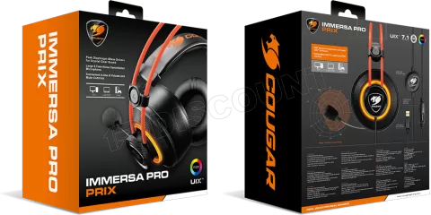 Photo de Casque Gamer filaire Cougar Immersa Pro Prix (Noir)