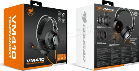 Photo de Casque Gamer filaire Cougar VM410 (Noir/Orange)