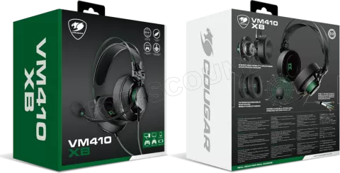 Photo de Casque Gamer filaire Cougar VM410 (Noir/Vert)