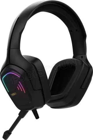 Photo de Casque Gamer filaire Gamdias Hebe E2 RGB (Noir)