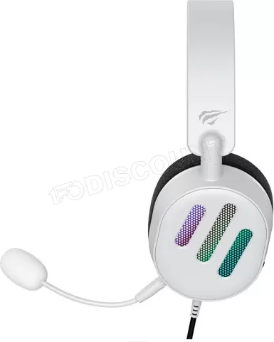 Photo de Casque Gamer filaire Havit H2038U RGB (Blanc)