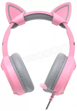 Photo de Casque Gamer filaire Havit H2233d RGB (Rose)