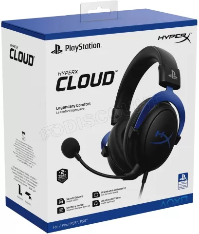 Photo de Casque Gamer filaire HyperX Cloud (Noir/Bleu)