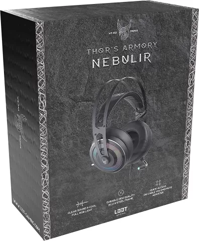 Photo de Casque Gamer filaire L33T Gaming Nebulir RGB (Noir)