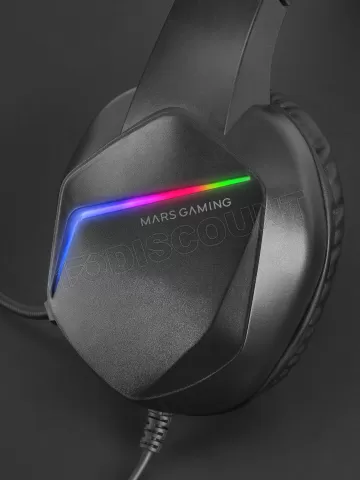 Photo de Casque Gamer filaire Mars Gaming MH122 RGB (Noir)