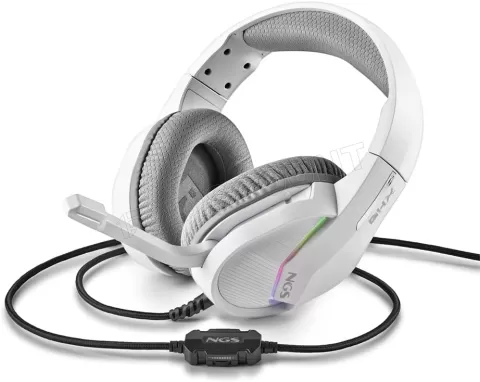 Photo de Casque Gamer filaire NGS GHX-515 RGB (Blanc/Gris)