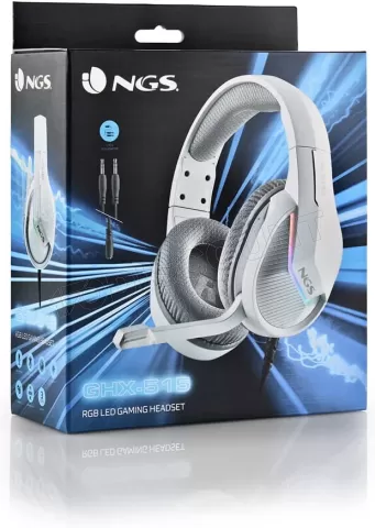 Photo de Casque Gamer filaire NGS GHX-515 RGB (Blanc/Gris)