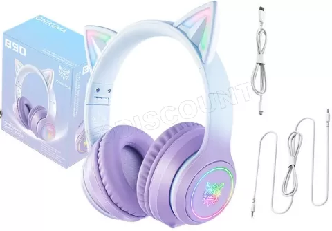 Photo de Casque Gamer filaire Onikuma B90 (Bleu/Violet)