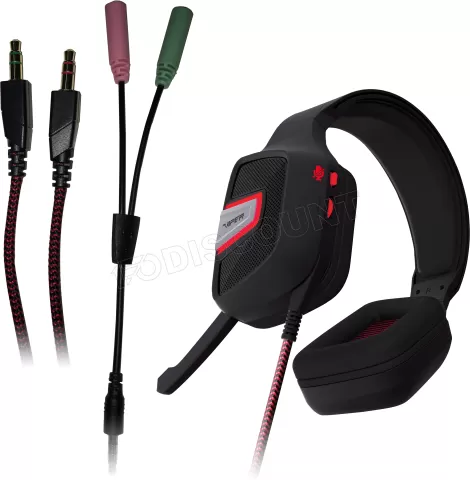 Photo de Casque Gamer filaire Patriot Viper V330 (Noir/Rouge)