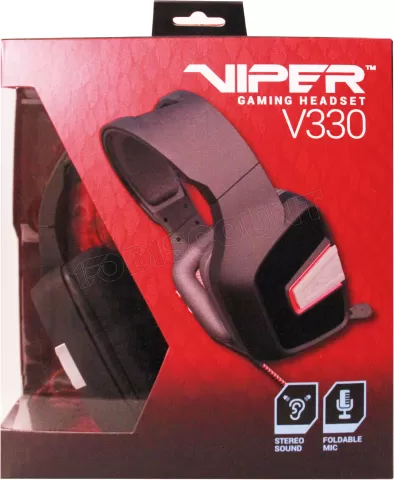 Photo de Casque Gamer filaire Patriot Viper V330 (Noir/Rouge)