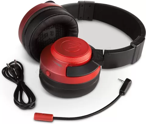 Photo de Casque Gamer filaire PowerA Fusion Rubis (Noir/Rouge)