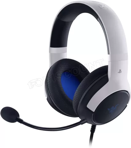 Photo de Casque Gamer filaire Razer Kaira X pour PS5 (Blanc/Noir)