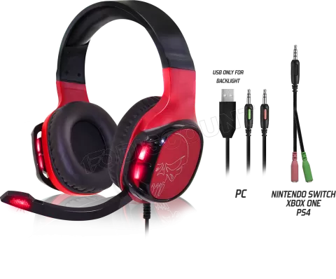 Photo de Casque Gamer filaire Spirit of Gamer Elite-H60 (Noir/Rouge)