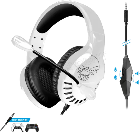 Photo de Casque Gamer filaire Spirit of Gamer Pro H3 PlayStation Edition (Noir/Blanc)