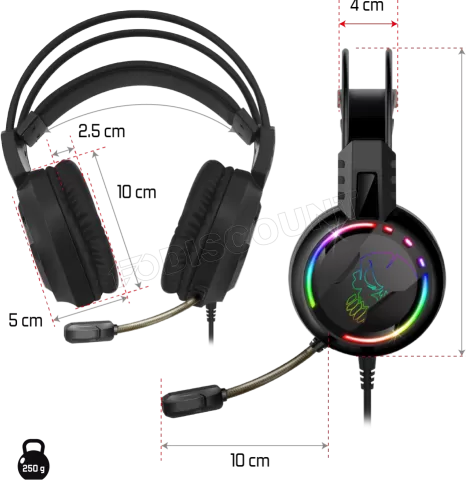 Photo de Casque Gamer filaire Spirit of Gamer Pro H7 RGB (Noir)