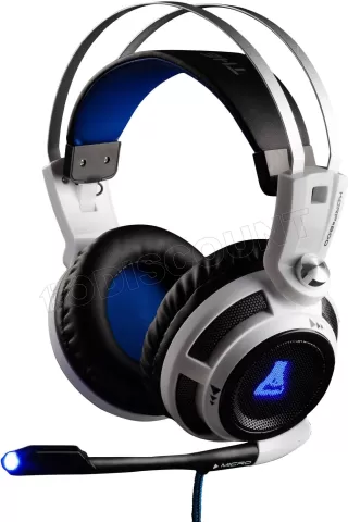 Photo de Casque Gamer filaire The G-Lab Korp 200 (Gris/Bleu)