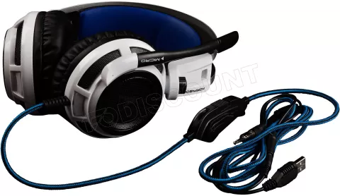 Photo de Casque Gamer filaire The G-Lab Korp 200 (Gris/Bleu)