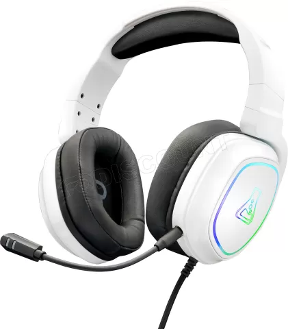 Photo de Casque Gamer filaire The G-Lab Korp Radium RGB (Blanc)