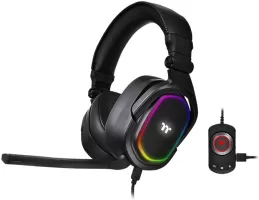 Photo de Casque Gamer filaire Thermaltake Argent H5 Surround RGB (Noir)