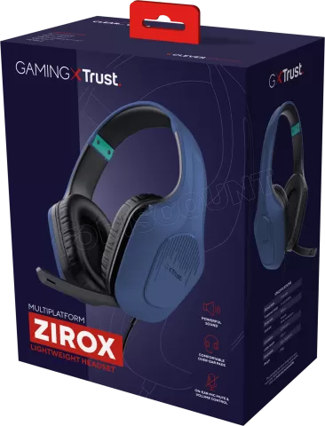 Photo de Casque Gamer filaire Trust GXT 415 Zirox (Bleu)