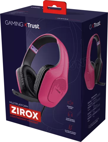 Photo de Casque Gamer filaire Trust GXT 415 Zirox (Rose)