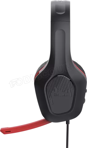 Photo de Casque Gamer filaire Trust GXT 415S Zirox (Noir/Rouge)