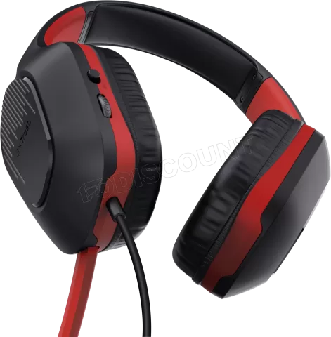 Photo de Casque Gamer filaire Trust GXT 415S Zirox (Noir/Rouge)