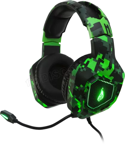 Photo de Casque Gamer filaire Verbatim SureFire Skirmish RGB (Vert)