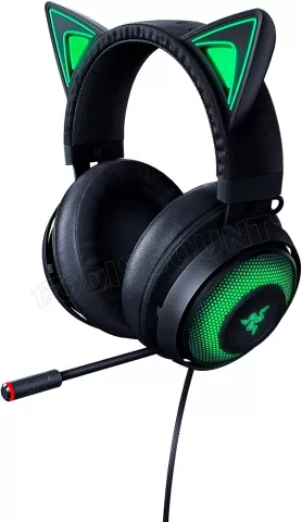 Photo de Casque Gamer Razer Kraken Kitty (Noir/Vert)