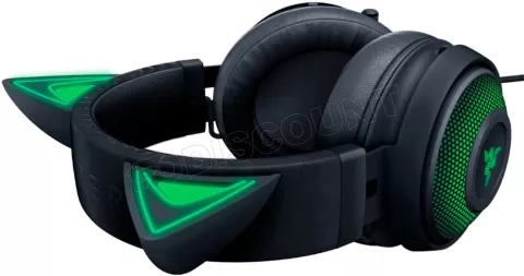 Photo de Casque Gamer Razer Kraken Kitty (Noir/Vert)