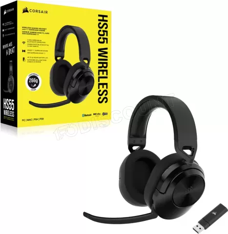 Photo de Casque Gamer sans fil Corsair HS55 (Noir)