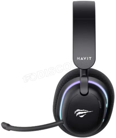 Photo de Casque Gamer sans fil Havit Fuxi H7 RGB (Noir)