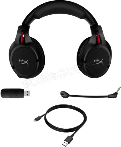 Photo de Casque Gamer sans fil HyperX Cloud Flight (Noir/Rouge)