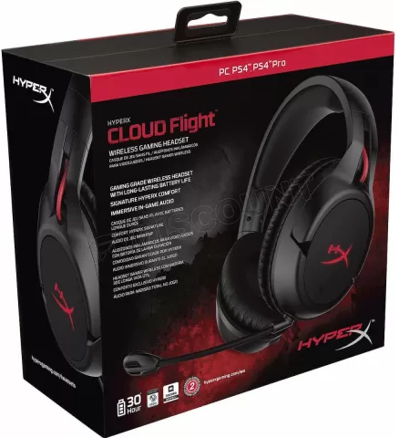 Photo de Casque Gamer sans fil HyperX Cloud Flight (Noir/Rouge)