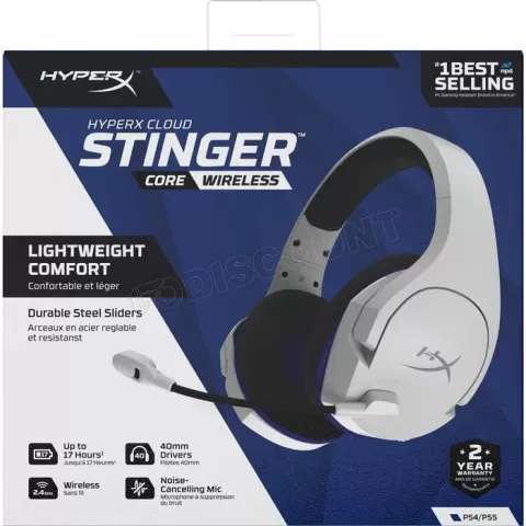 Photo de Casque Gamer sans fil HyperX Cloud Stinger Core (Blanc)