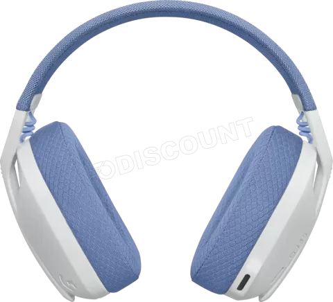 Photo de Casque Gamer sans fil Logitech G435 LightSpeed (Blanc/Violet)