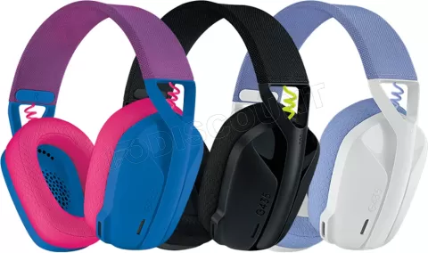 Photo de Casque Gamer sans fil Logitech G435 LightSpeed (Blanc/Violet)