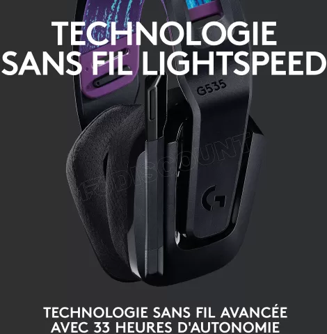 Photo de Casque Gamer sans fil Logitech G535 Lightspeed (Noir)