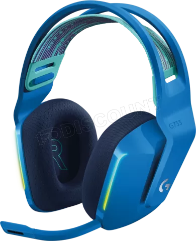 Photo de Casque Gamer sans fil Logitech G733 Lightspeed RGB (Bleu)