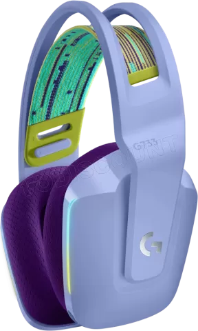 Photo de Casque Gamer sans fil Logitech G733 Lightspeed RGB (Violet)