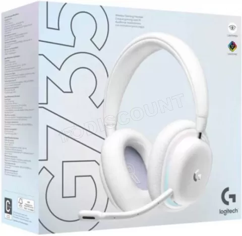 Photo de Casque Gamer sans fil Logitech G735 Aurora RGB (Blanc)