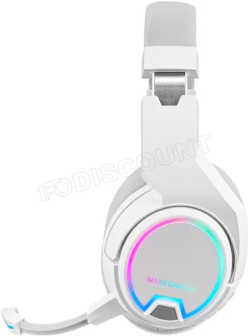 Photo de Casque Gamer sans fil Mars Gaming MHW-100 RGB (Blanc)