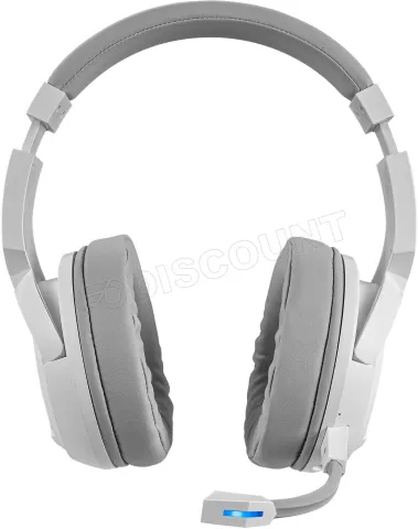 Photo de Casque Gamer sans fil Mars Gaming MHW-100 RGB (Blanc)