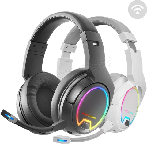 Photo de Casque Gamer sans fil Mars Gaming MHW-100 RGB (Noir)